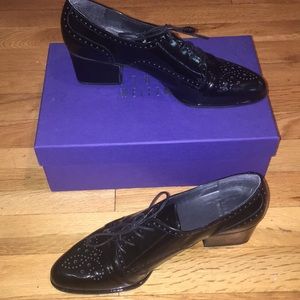 Stuart Weitzman Oxford Shoes Jet Black